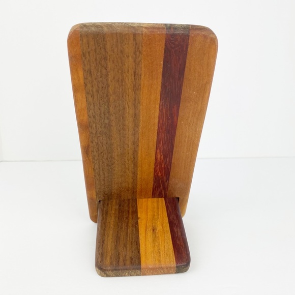 Hand Crafted Mixed Wood Phone/Tablet Stand - Picture 7 of 14